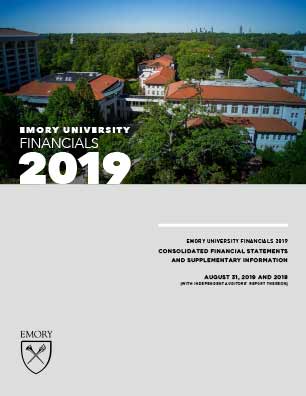 Emory University Financials 2019 cover