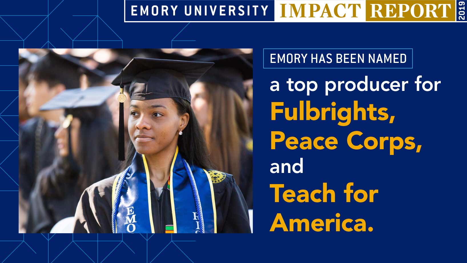 Emory has been named a top producer for Fulbrights, Peace Corps, and Teach for America.